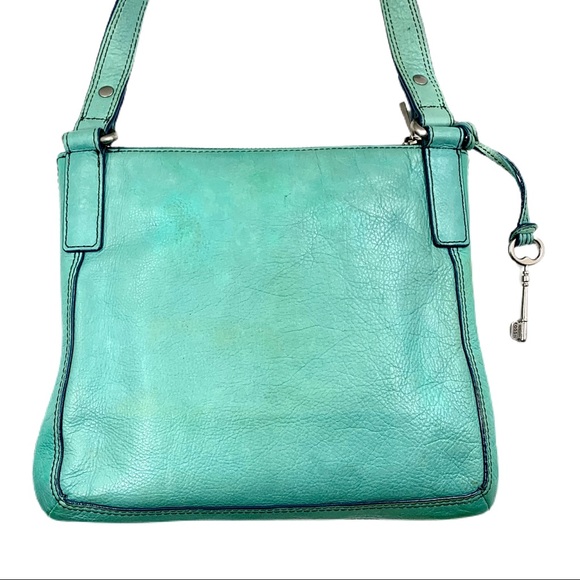 FOSSIL Marlow Mint Leather Crossbody Shoulder Bah - Picture 7 of 13